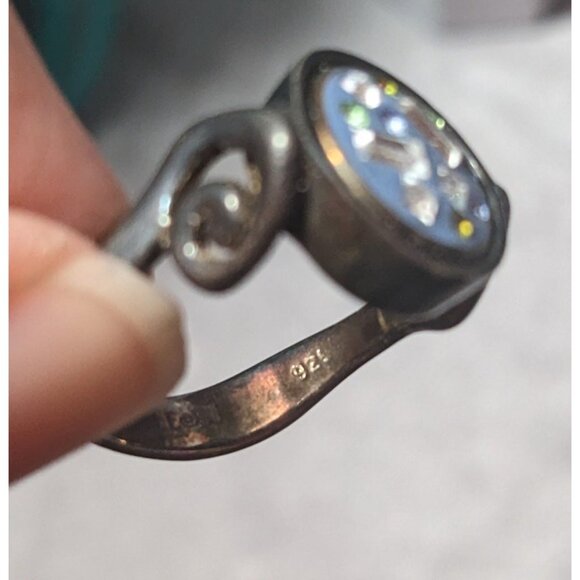 Spooky Gothic Kameleon Sterling Silver Ring with Removeable/Interchangeable Ston - Picture 5 of 16